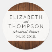 Stallwand, Holzplatten, Planken, rustikale Hochzei Runder Aufkleber (Vorderseite)