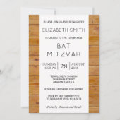 Stallwand, Holzplatten, Rustikales Bat Mitzvah Einladung (Vorderseite)