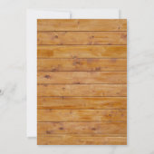 Stallwand, Holzplatten, Rustikales Bat Mitzvah Einladung (Rückseite)