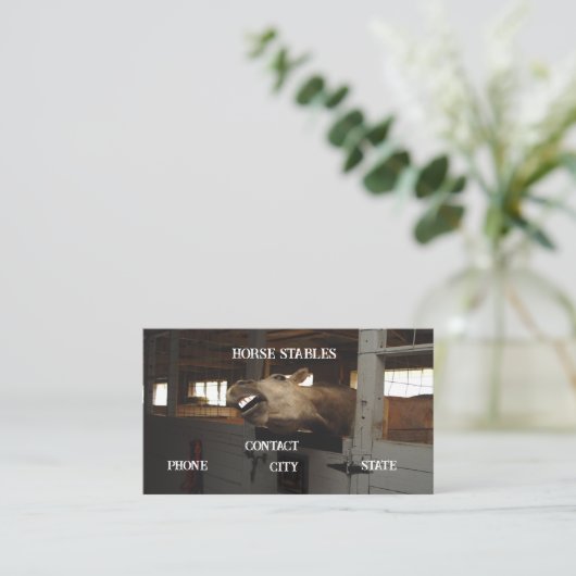 Stallzähne Visitenkarte (Stehend Vorderseite)