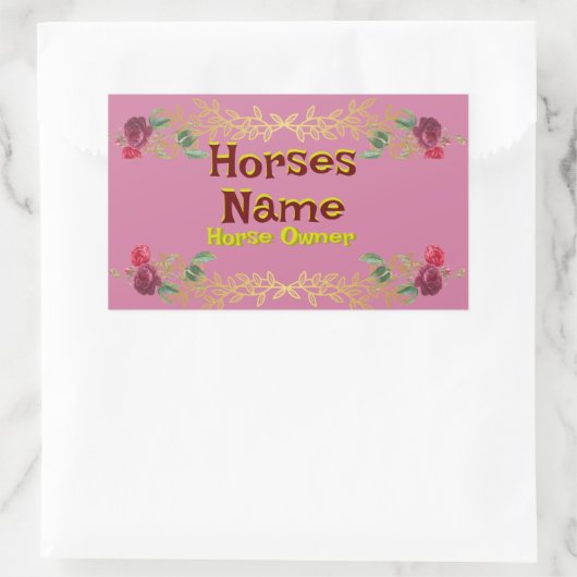 Stallzeichen Rechteckiger Aufkleber (Tasche)