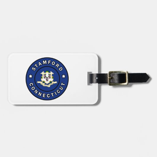 Stamford Connecticut Gepäckanhänger (Vorderseite horizontal)