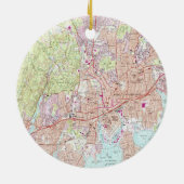 Stamford Connecticut Map (1987) Keramikornament (Hinten)