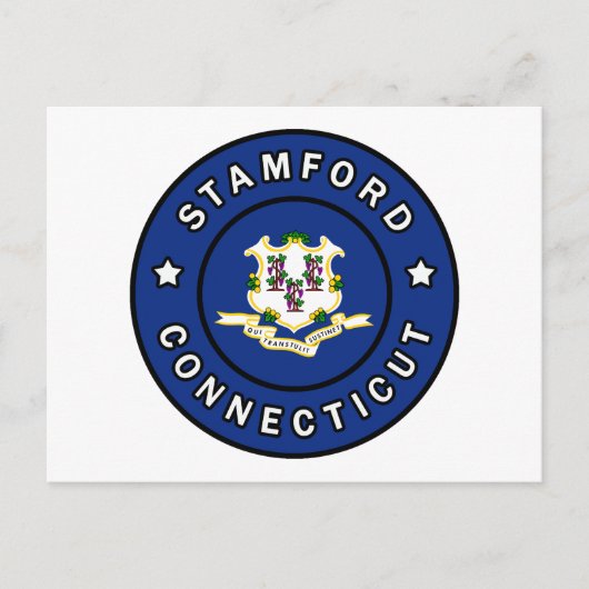 Stamford Connecticut Postkarte (Vorderseite)