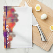 Stamford Connecticut Skyline Geschirrtuch (Viertel Falte)