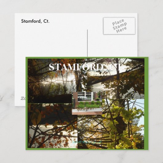 Stamford, Ct. Postkarte (Vorne/Hinten)