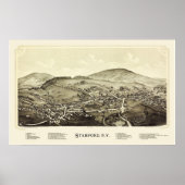 Stamford, NY Panoramic Map - 1890 Poster (Vorne)
