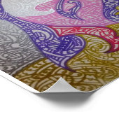 Stamm1 Maori-Kunststil Poster (Ecke)