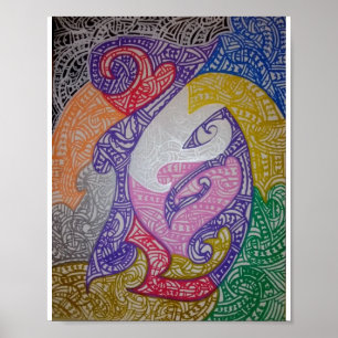 Stamm1 Maori-Kunststil Poster