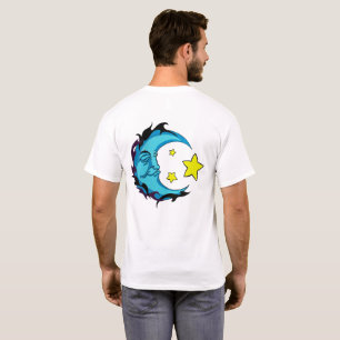 Stamm Blauer Mond mit drei gelben Sternen T-Shirt