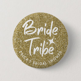 Stamm-Brautparty-Button Gold Button