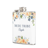 Stamm Coral Peach Navy Personalisiert Flachmann (Links)