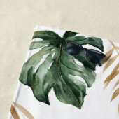 Stamm der Braut Tropenblatt und Typografie Strandtuch (Beispiel)