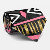 Stamm der Handfarbe Aztec geometrische Gestaltung Krawatte (Gerollt)