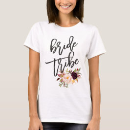 Stamm der Marsala burgundy Floral T-Shirt