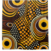 Stamm Ethnisch-afrikanisches Muster braune Golds A Duschvorhang (Vorderseite)