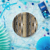 Stamm-, Ethnisch-, Zierbadehandtuch-Set Pappteller (Party)