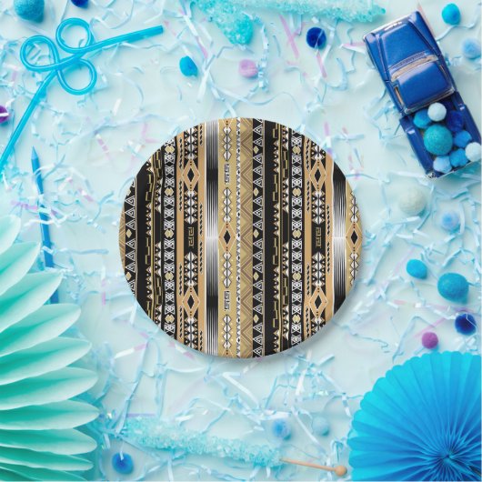 Stamm-, Ethnisch-, Zierbadehandtuch-Set Pappteller (Party)