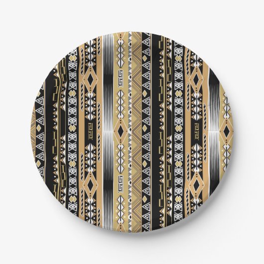 Stamm-, Ethnisch-, Zierbadehandtuch-Set Pappteller (Vorderseite)