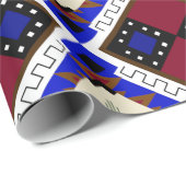 Stamm, Glück, Indianerzie Geschenkpapier (Rolleneckpunkt)