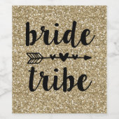 Stamm Gold Glitzer Weinflasche Weinetikett (Einzelnes Label)