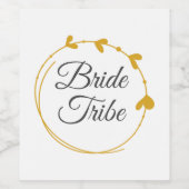 Stamm Golden Yellow Einfaches Herzkranz Weinetikett (Einzelnes Label)