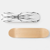 Stamm Hirsch Schädel Tattoo Fantasy Natural Wood Skateboard (Horizontal)