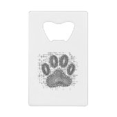 Stamm-Hund-Druck auf einem beschädigten Hintergrun Geldbeutel Flaschenöffner (Vorderseite)