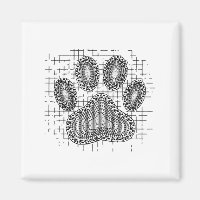 Stamm-Hund-Druck auf einem beschädigten Hintergrun