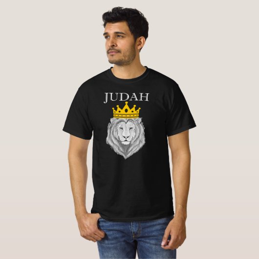 Stamm Juda Lion - messianisch Yeshua Israeliten T-Shirt (Vorne ganz)