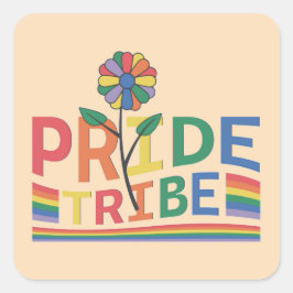 Stamm-LGBT-Aufkleber Quadratischer Aufkleber