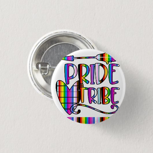 Stamm - LGBTQ+ inklusiver Regenbogen Button (Vorne & Hinten)