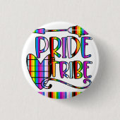 Stamm - LGBTQ+ inklusiver Regenbogen Button (Vorderseite)