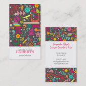 STAMM Mädchen-Regel-Erzieher-Lehrer-Tutor-Grau Visitenkarte (Vorne/Hinten)