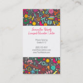 STAMM Mädchen-Regel-Erzieher-Lehrer-Tutor-Grau Visitenkarte (Rückseite)