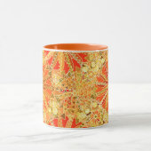 Stamm Mandala Print, Mustard Gold und Orange Tasse (Zentrum)