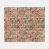 Stamm Maori Kowhaiwhai Koru Neuseeland Muster Fleecedecke (Vorderseite (Horizontal))