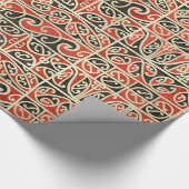 Stamm Maori Kowhaiwhai Koru Neuseeland Muster Geschenkpapier (Ecke)