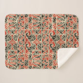 Stamm Maori Kowhaiwhai Koru Neuseeland Muster Sherpadecke (Vorderseite (Horizontal))