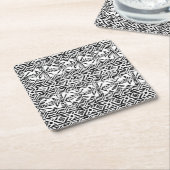 Stamm-Maya-Farbdruckmotiv Rechteckiger Pappuntersetzer (angewinkelt)