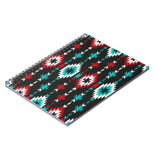 Stamm nahtlos buntes geometrisches Muster. ethnisc Notizblock (Linke Seite)