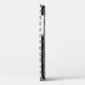 Stamm Navajo, Schwarz-weißes grünes Muster. Case-Mate iPhone Hülle (Rückseite / Links)