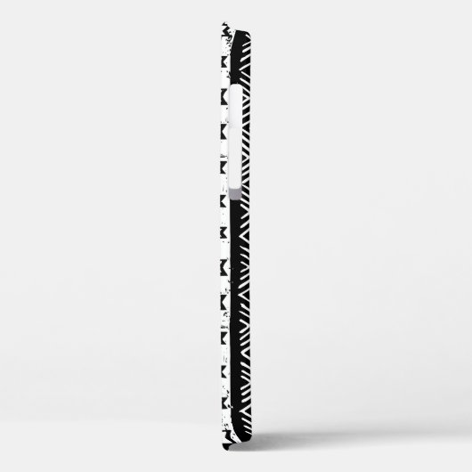 Stamm Navajo, Schwarz-weißes grünes Muster. Case-Mate iPhone Hülle (Rückseite / Links)