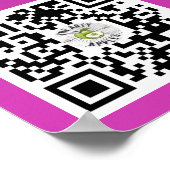 Stamm oder Leckerei Halloween-Banner qr-Code Poster (Ecke)