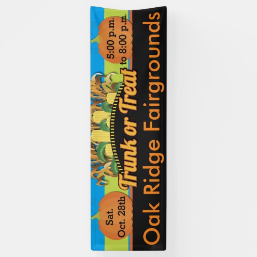 Stamm oder Leckerei-Mais-und Kürbis-Fall-Ernte Banner (Vertikal)