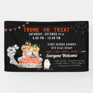 Stamm oder Leckerei  Modernes Halloween-Party Banner