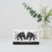 Stamm-Pferdekopf-Sondergeschäft für Schwarz und We Visitenkarte (Stehend Vorderseite)