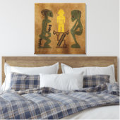 Stamm-Ritual-Szene Leinwanddruck (Insitu (Schlafzimmer))