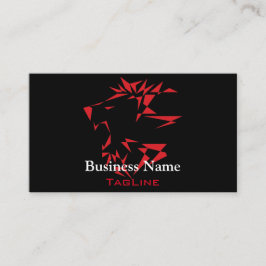 Stamm Roar Lion Red auf Black Business Card Visitenkarte