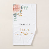 Stamm Rose Goldblume Eukalyptus Grünpflanzen Badhandtuch Set (Handtuch)